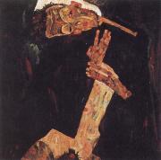 Egon Schiele The Poet painting